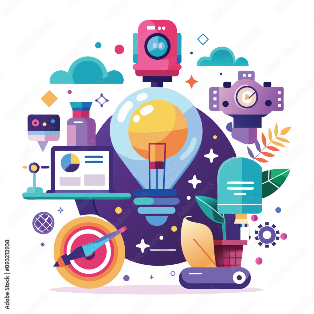 Business growth, development, innovation concept illustration. Business growth, development, innovation concept illustration.