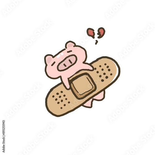 heart with plaster