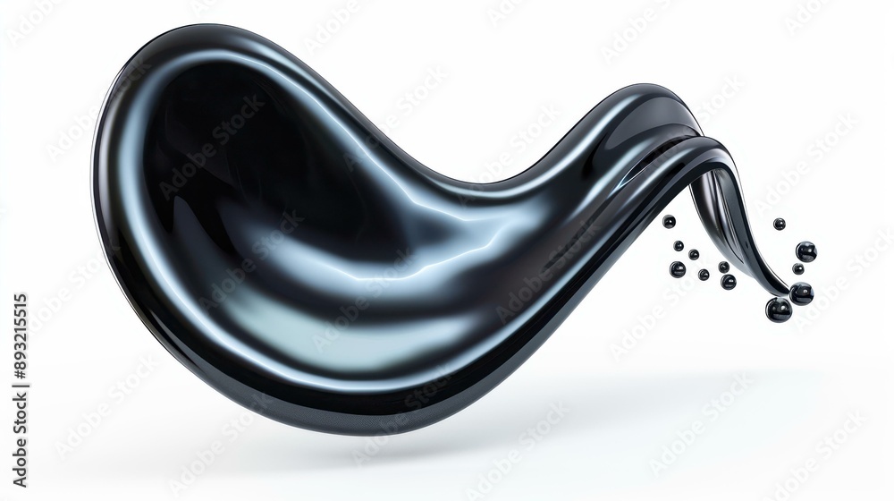 Sleek chrome liquid shape with a metallic finish, creating an eyecatching 3D illusion against a crisp white backdrop. Sleek chrome liquid shape with a metallic finish, creating an eyecatching 3D illusion against a crisp white backdrop.