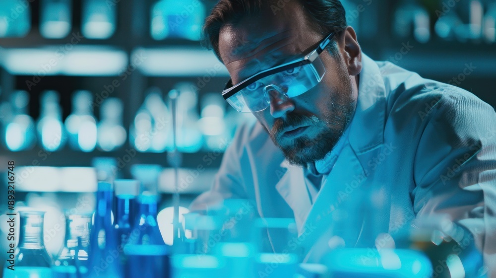 Scientist Working in a Laboratory Scientist Working in a Laboratory