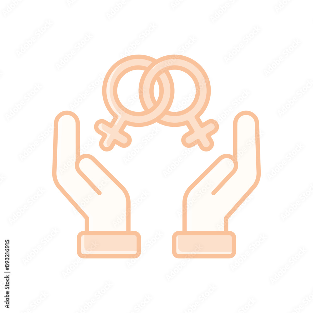 Sisterhood vector icon Sisterhood vector icon