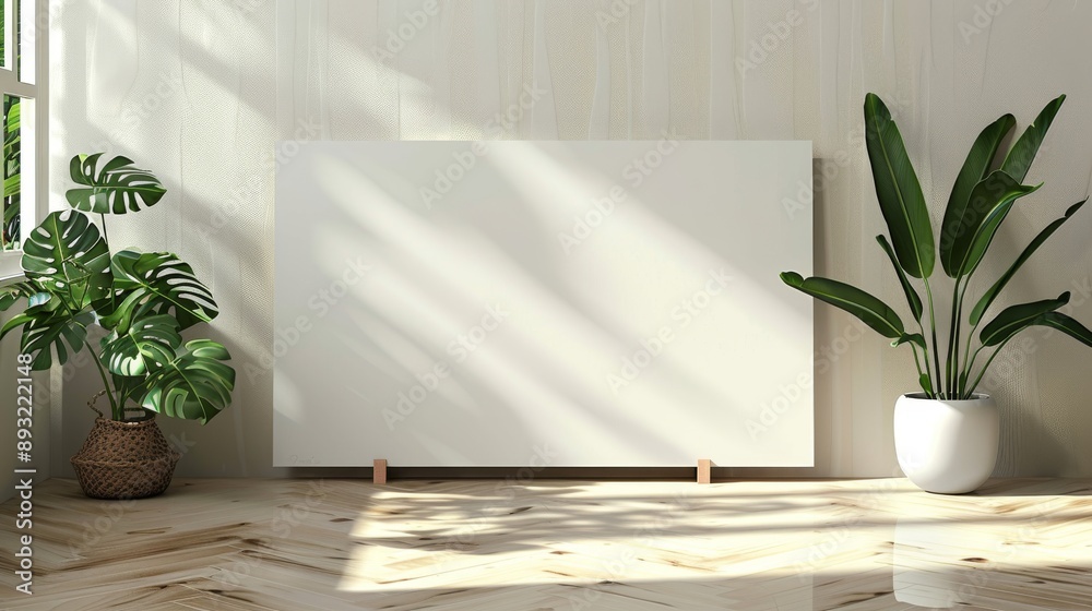 Fototapeta premium White Standing Board with Environmental Concept