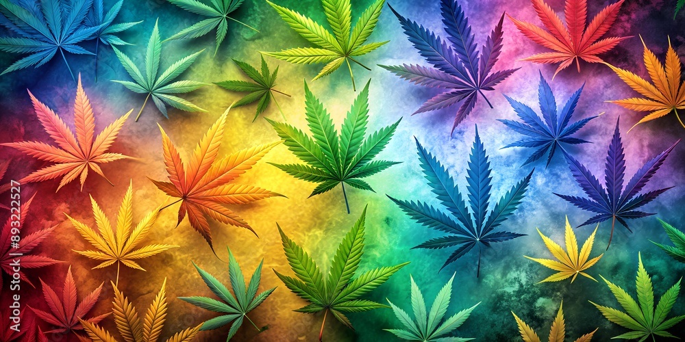 colorful background of marijuana Generative AI colorful background of marijuana Generative AI