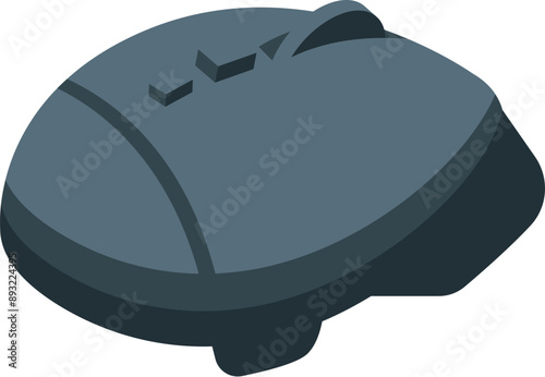 Modern wireless ergonomic computer mouse for desktop using, side view