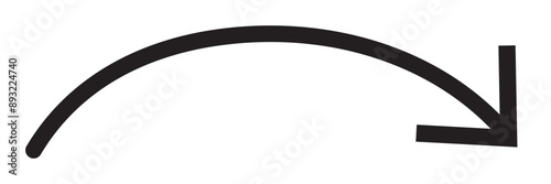 curve arrow icon on transparent background. flat style. arrow icon for your web site design, logo, app, UI. arrow indicated the direction symbol. curved arrow sign