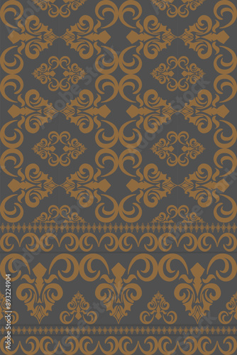 Classic Damask Seamless Pattern - Vector Illustration for Elegant Textile Design.

