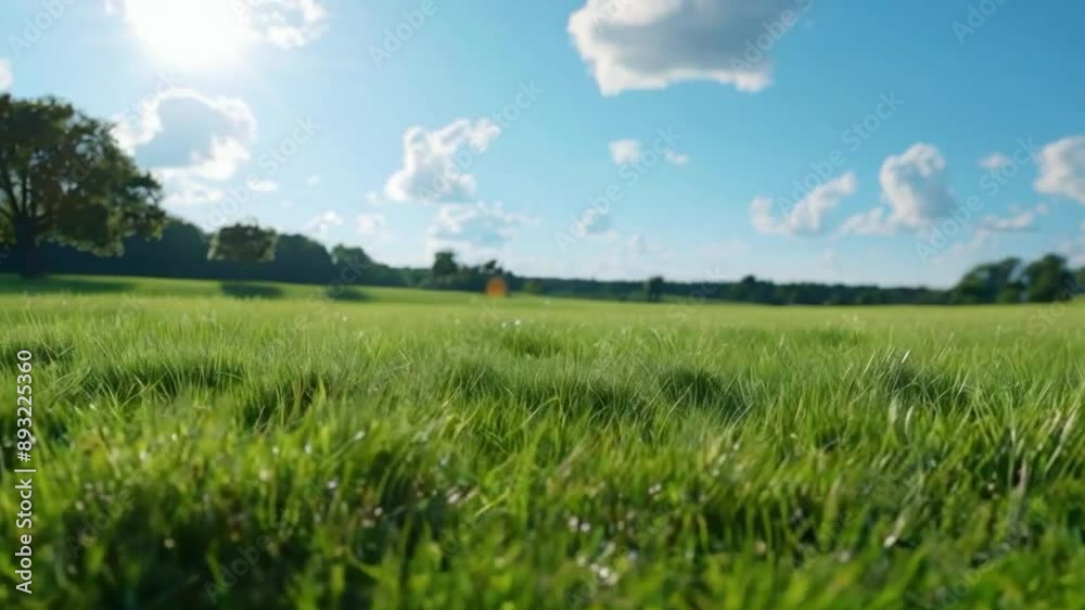two scenes of fertile landscape with blue sky two scenes of fertile landscape with blue sky