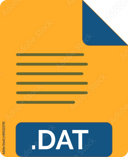 DAT  File icon minimal fill