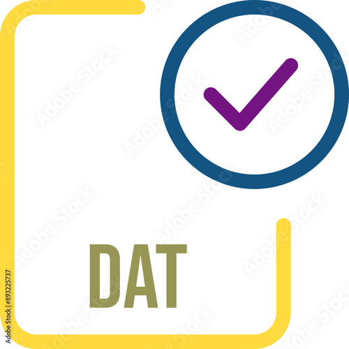 DAT  File icon with checked mark