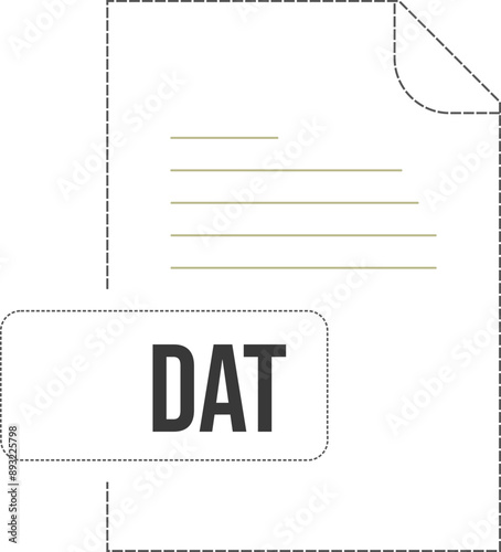 DAT  icon black dashed outline v1