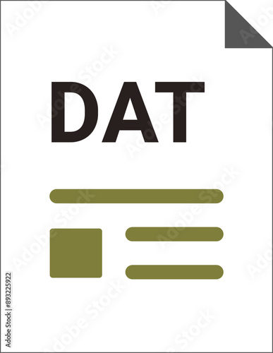 DAT  with deep and minimal colors and folded icon