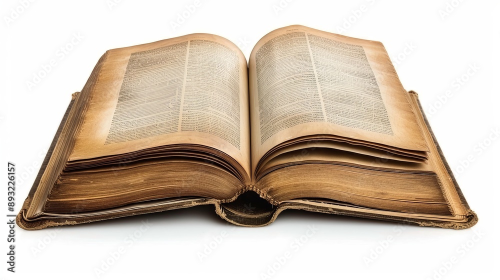 An open book isolated on a white background. An open book isolated on a white background.