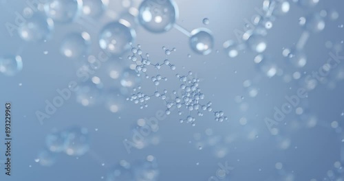 Wallpaper Mural Elamipretide, rotating 3D model of tetrapeptide, seamless looped video, molecular structure with selective focus Torontodigital.ca