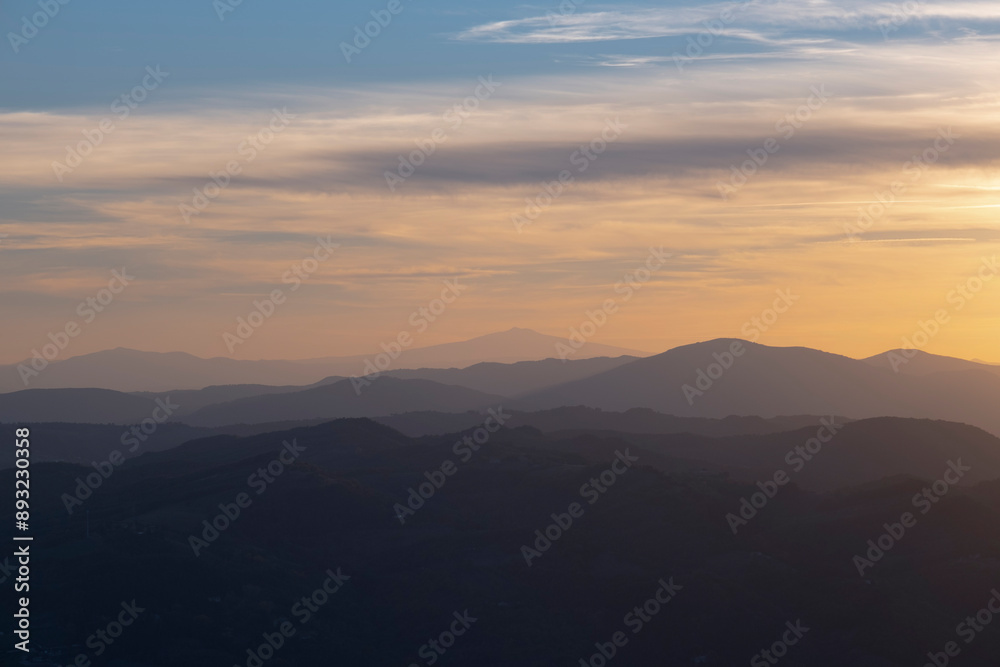 Apennines mountains at sunset Apennines mountains at sunset