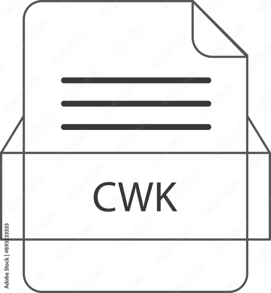 CWK File icon black outline CWK File icon black outline