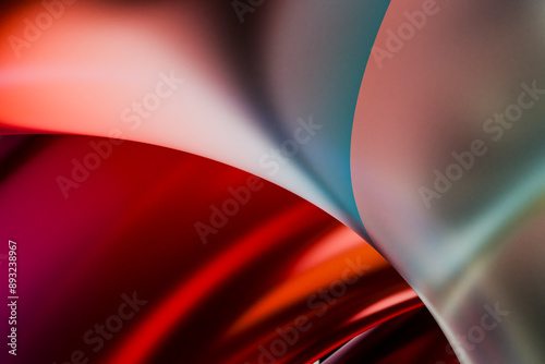 3d rendering of two tone abstract glass design photo