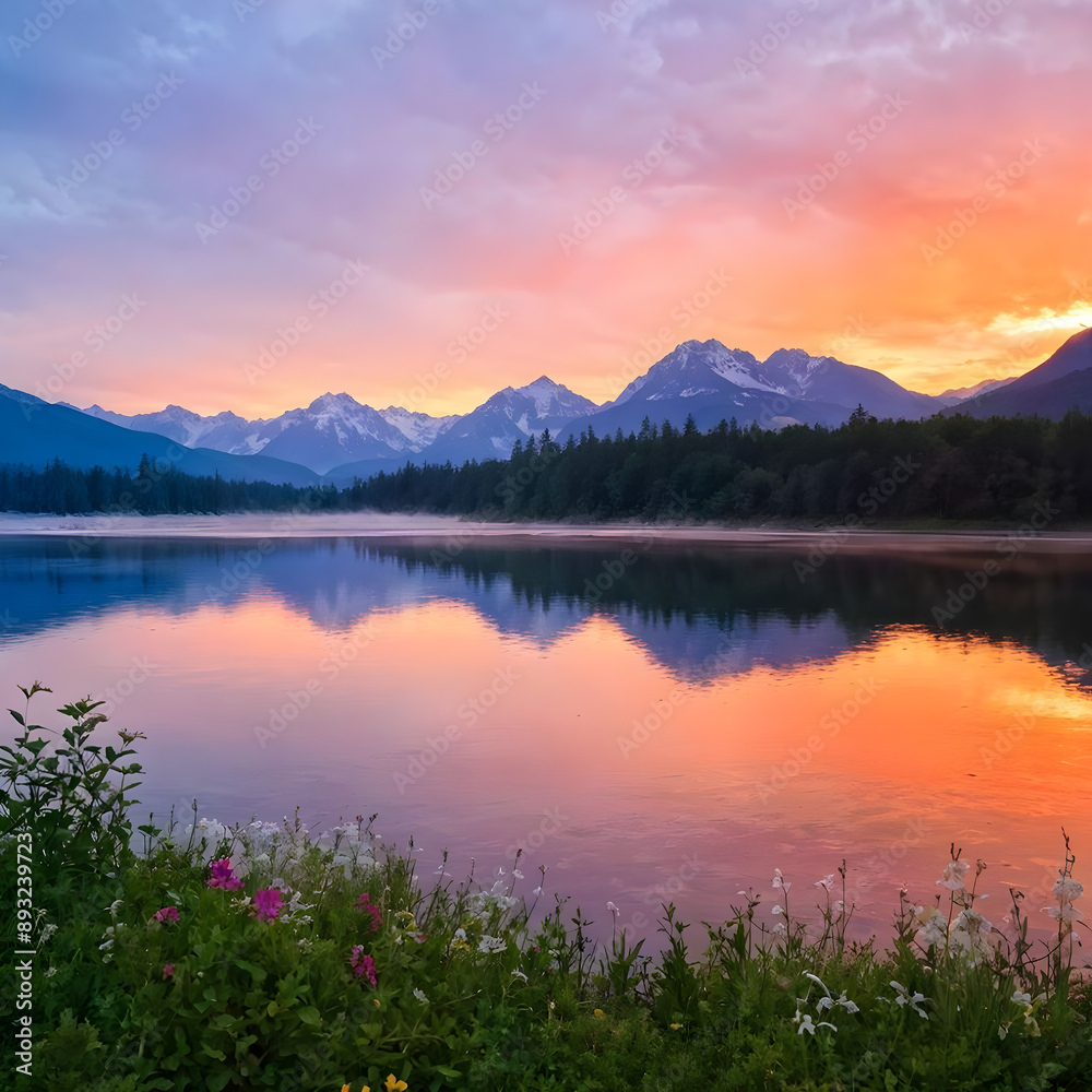 Fototapeta premium Afternoon by the lake