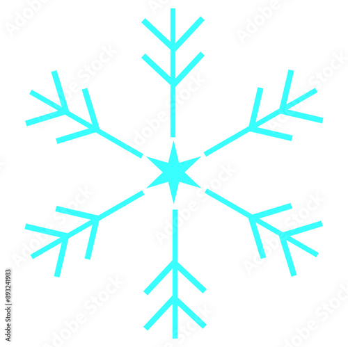 simple snowflakes icon vector illustration