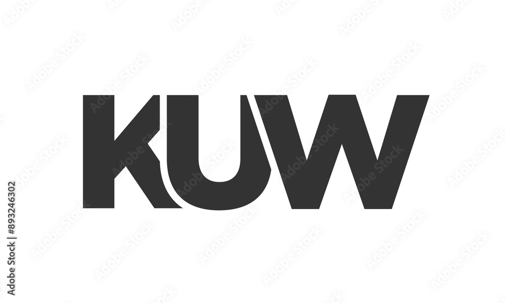 KUW logo design template with strong and modern bold text. Initial based vector logotype featuring simple and minimal typography. Trendy company identity. KUW logo design template with strong and modern bold text. Initial based vector logotype featuring simple and minimal typography. Trendy company identity.