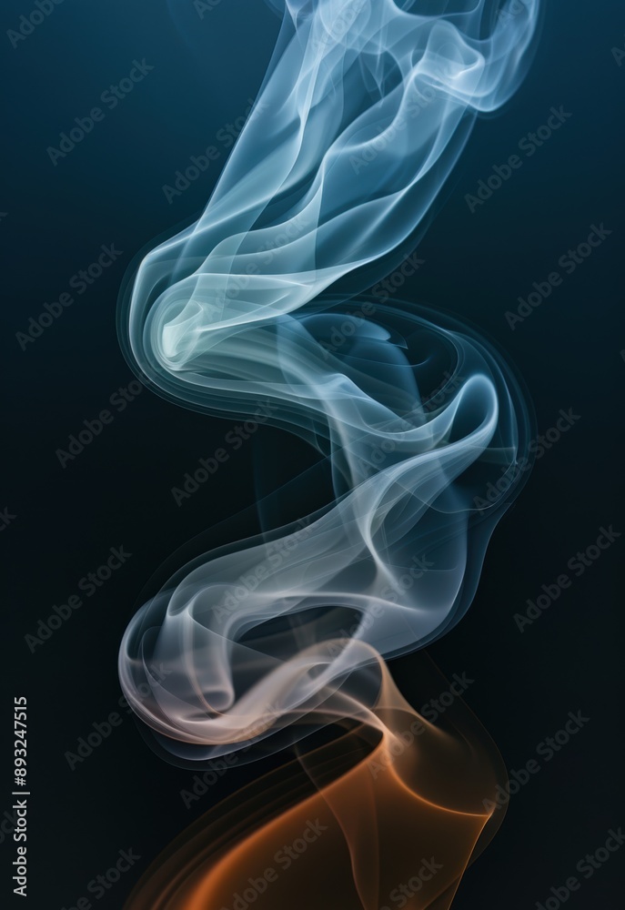 Ethereal smoke swirls in the darkness Ethereal smoke swirls in the darkness