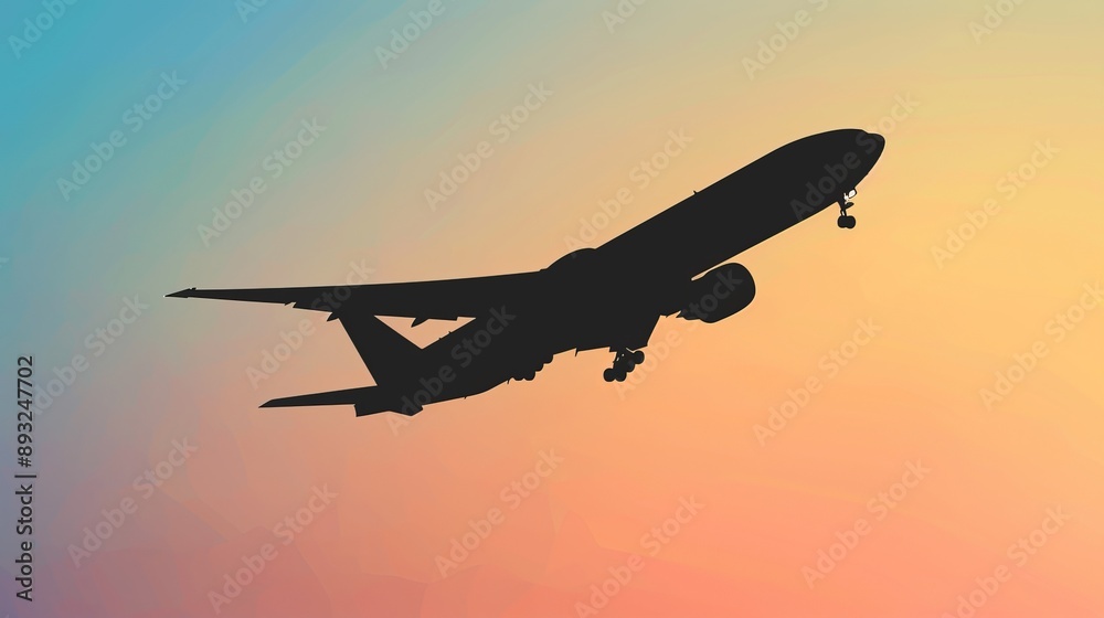 Airplane hovering in the sky Airplane hovering in the sky
