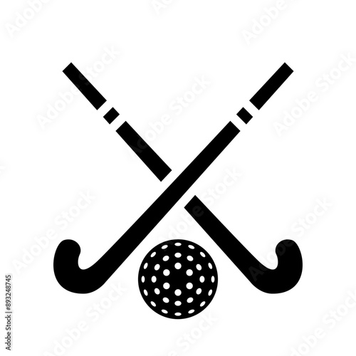 Sports design of hockey bat and ball