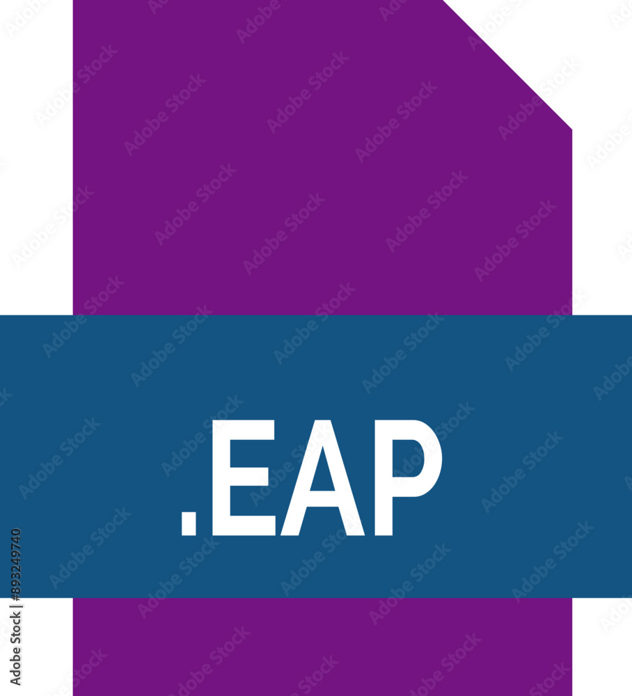 EAP File extension icon fill crisp corners with symbol EAP File extension icon fill crisp corners with symbol