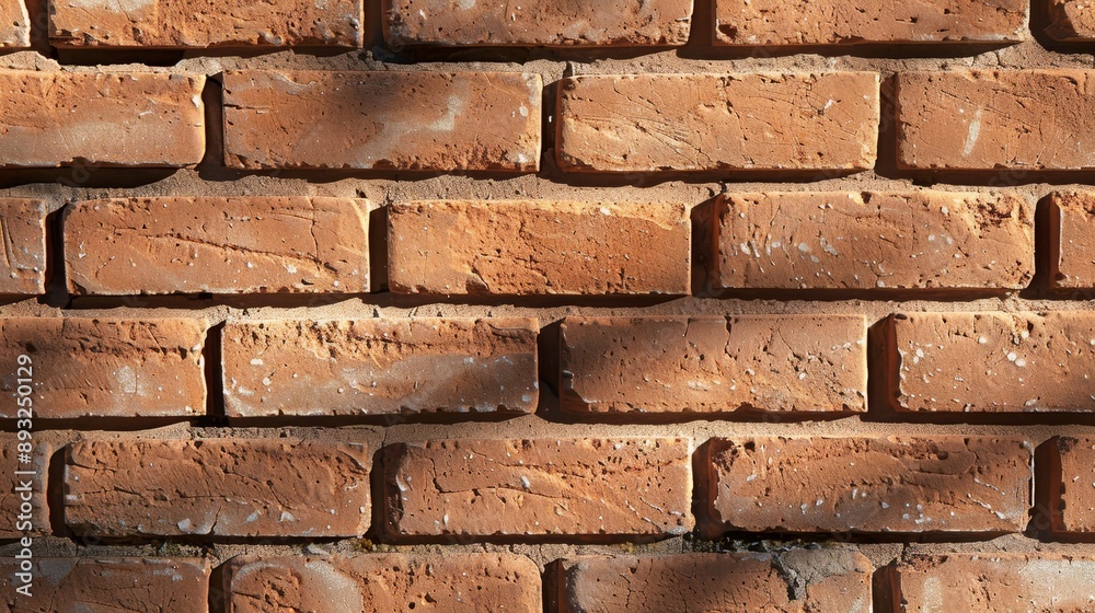 Texture of a rustic brick wall, showing the rough surface and finish Texture of a rustic brick wall, showing the rough surface and finish
