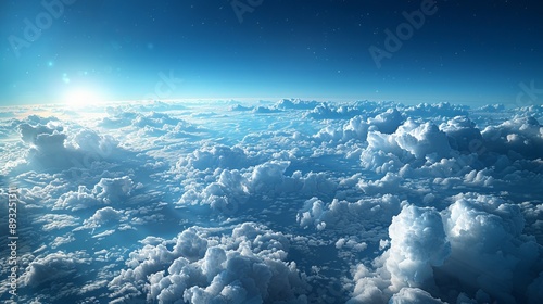 The boundaries of the atmosphere with space; firmament; the earth's atmospheric layers.