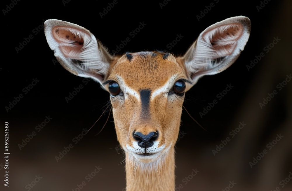 Fototapeta premium Close-up portrait of a curious antelope