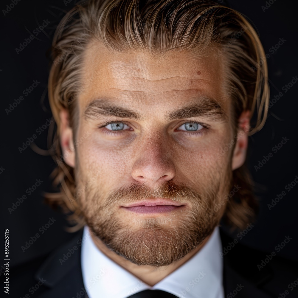 Handsome businessman with beard and blue eyes Handsome businessman with beard and blue eyes