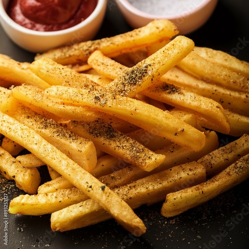 french fries chips, AI generated photo