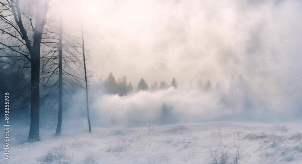 misty morning in the forest misty morning in the forest