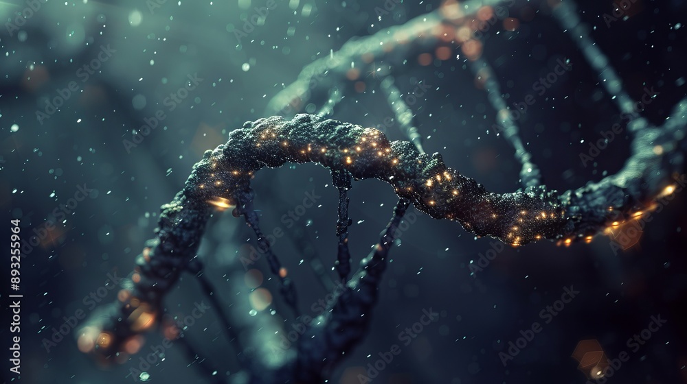 The molecular structure of DNA and its code. The molecular structure of DNA and its code.