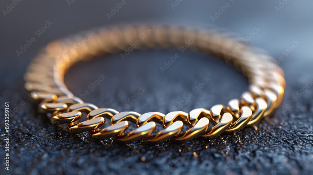 Gold chain on a clean background. Gold chain on a clean background.