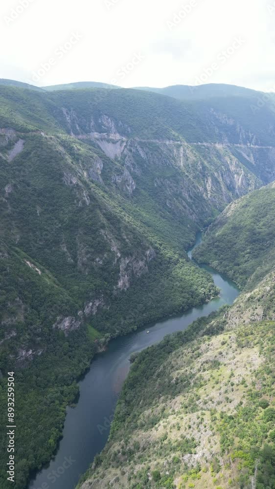 Aerial view of Matka Canyon in Macedonia Aerial view of Matka Canyon in Macedonia