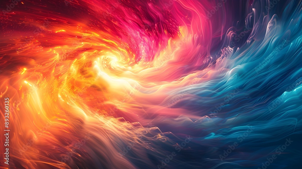 Vibrant Abstract Energy Flow Symbolizing New Ideas and Creativity Vibrant Abstract Energy Flow Symbolizing New Ideas and Creativity