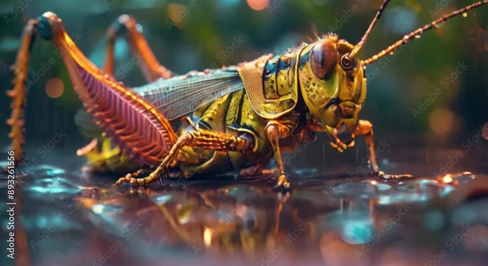 grasshopper on the ground