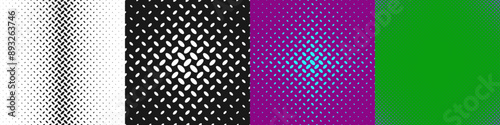 Abstract geometric halftone pattern set