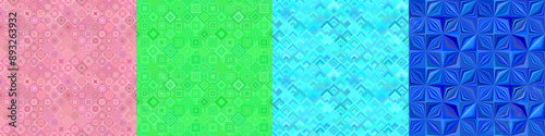 Seamless color geometric pattern set