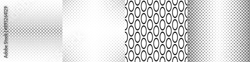 Monochrome geometrical pattern collection