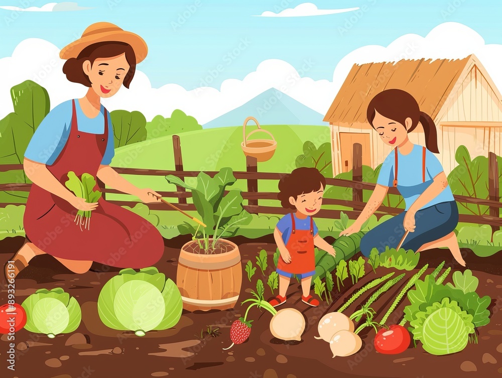 Growth and Bonding: Family Farming with Organic Vegetables Growth and Bonding: Family Farming with Organic Vegetables