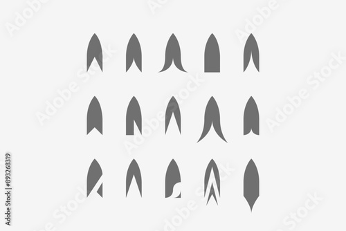 Arrow head, bullet vector set collection