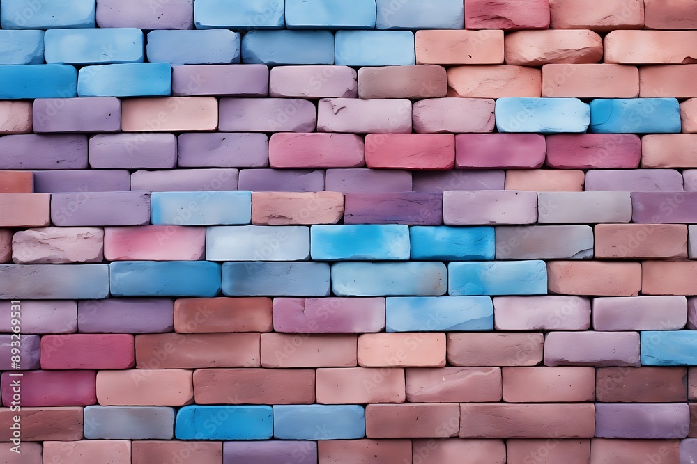 Fototapeta premium Colorful brick wall texture. Abstract background and texture for design.