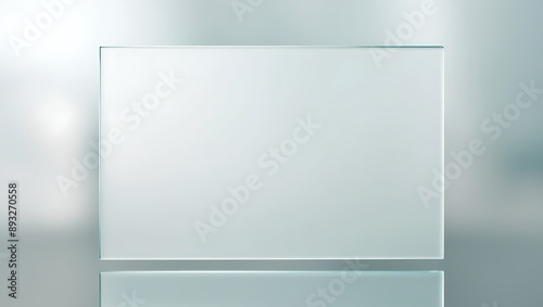 Empty glass showcase on light background.