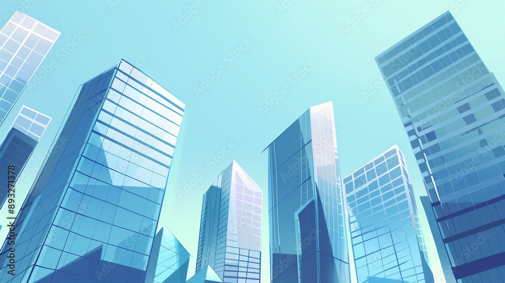 A futuristic skyscraper with a sleek, reflective glass facade rising against a clear blue sky, showcasing modern urban architecture and advanced design A futuristic skyscraper with a sleek, reflective glass facade rising against a clear blue sky, showcasing modern urban architecture and advanced design