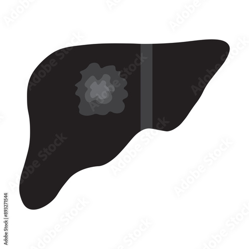 liver cancer glyph icon 