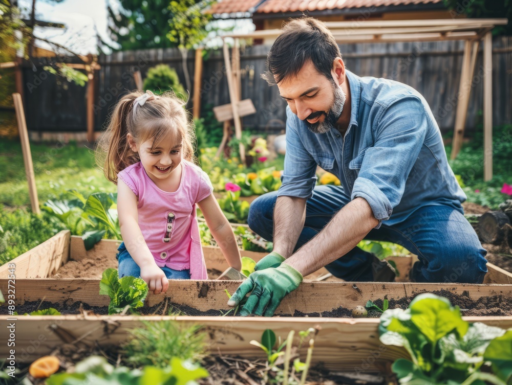 custom made wallpaper toronto digitalFather-Daughter Team: Building a Raised Bed together in the Vegetable Garden