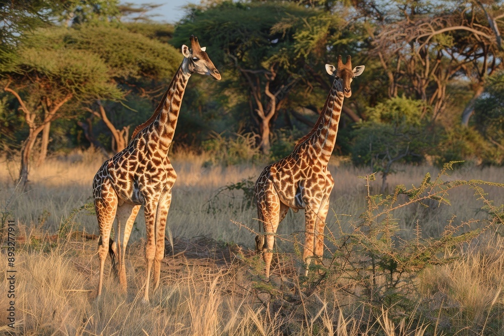 Obraz premium Giraffes,Tarangire National Park, Tanzania