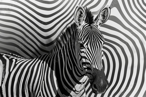 Grevy's zebra (Equus grevyi). Endangered species.Kenya
